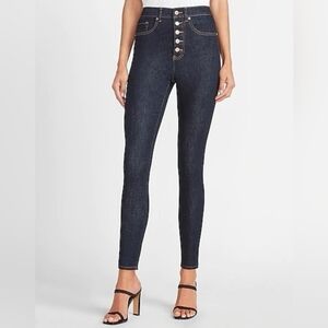 Express High Rise Dark Blue Jeans